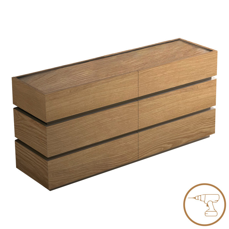 Συρταριέρα Sonlen  mdf σε oak απόχρωση 120x40x72εκ