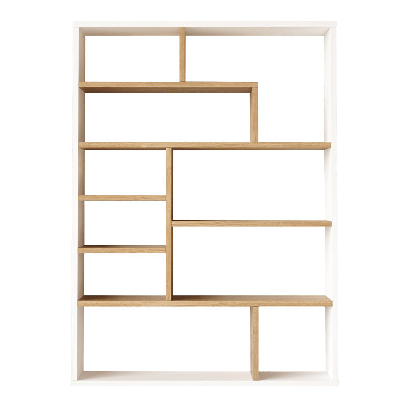 Βιβλιοθήκη Decora  σε oak-λευκό απόχρωση 90x22x123.6εκ