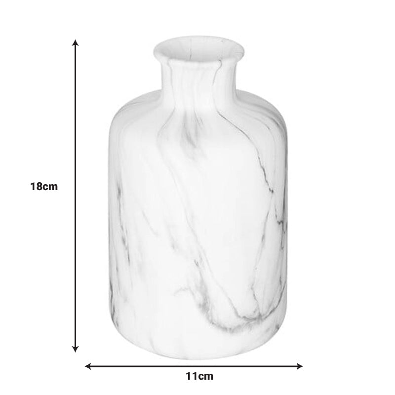 Βάζο Desel  κεραμικό σε εφέ μαρμάρου Φ11x18εκ