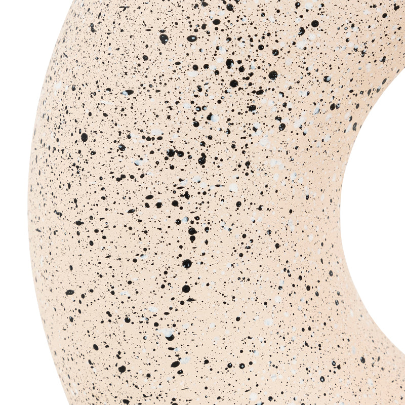 Βάζο Circkly  κεραμικό σε λευκή-μαύρη απόχρωση 27x9.5x30εκ