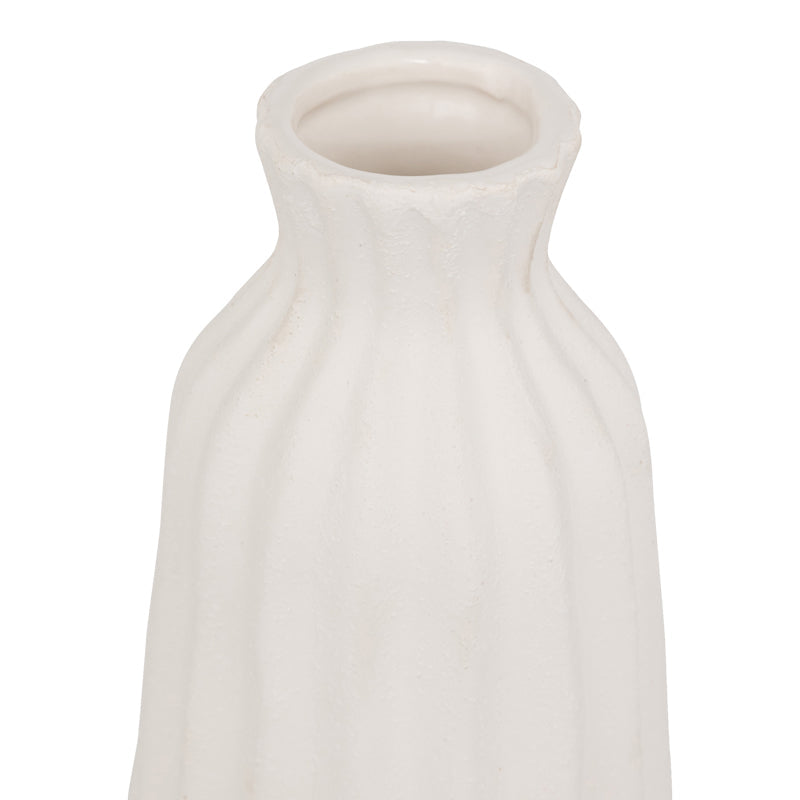 Βάζο Vazy  κεραμικό σε λευκή απόχρωση Φ13x30εκ