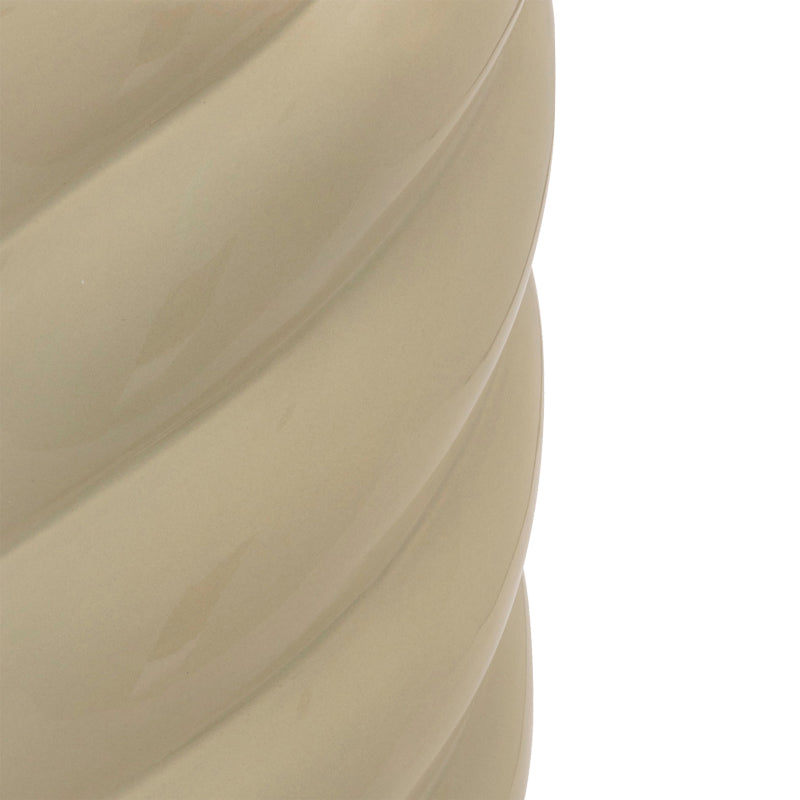 Βάζο Dermel  κεραμικό σε μπεζ απόχρωση Φ12x25εκ