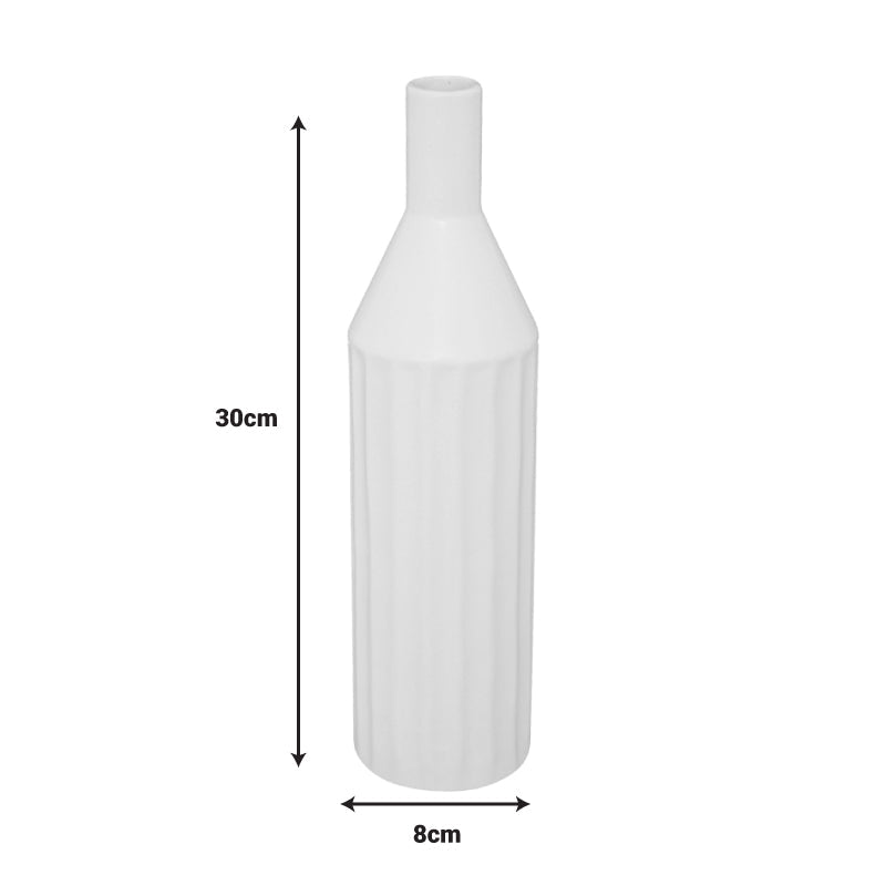 Βάζο Drego  κεραμικό σε μπεζ απόχρωση Φ8x30εκ