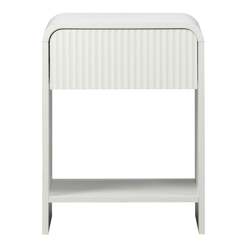 Κομοδίνο Lemperto  MDF σε λευκή απόχρωση 40x40x53εκ