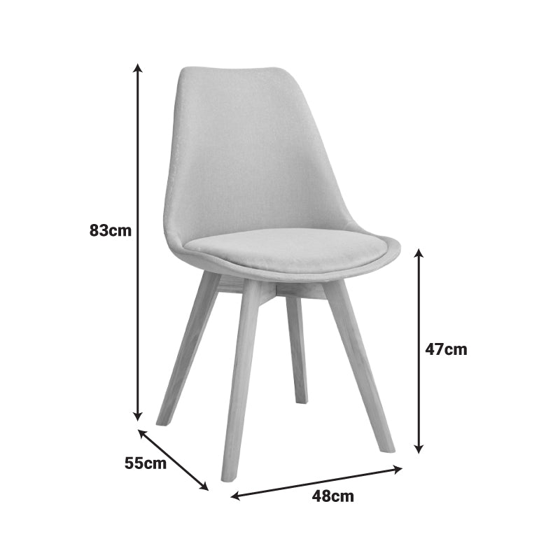 Καρέκλα Gaston I  PP-PU σε μαύρη απόχρωση 48.5x53.5x81.5εκ