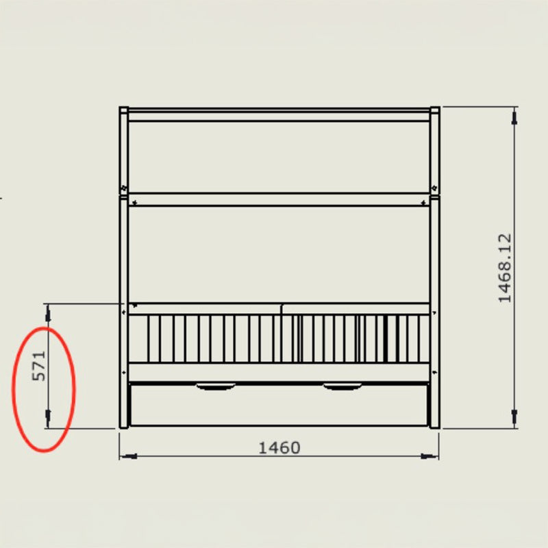 Παιδικό κρεβάτι Bendina τ. Montessori με συρτάρι  ξύλο πεύκου σε φυσική απόχρωση 70x140εκ