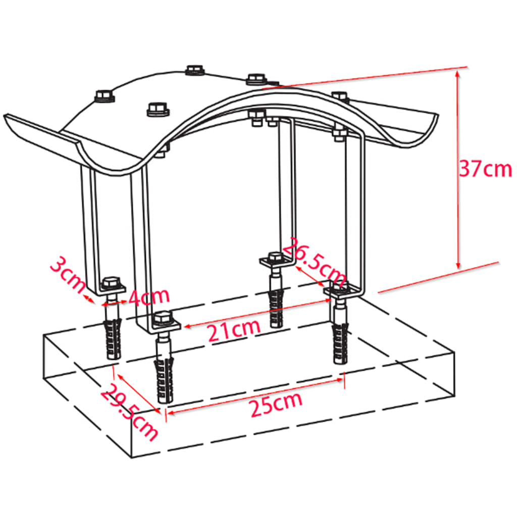 Καπέλο Καμινάδας από Ανοξείδωτο Ατσάλι 50 x 50 x 37 εκ.
