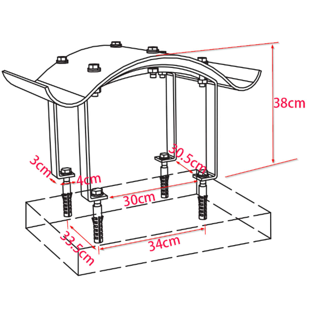 Καπέλο Καμινάδας από Ανοξείδωτο Ατσάλι 60 x 60 x 38 εκ.