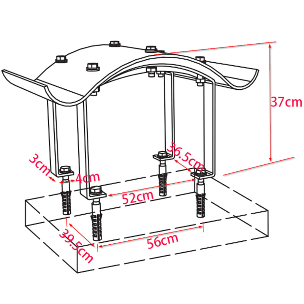 Καπέλο Καμινάδας από Ανοξείδωτο Ατσάλι 70 x 70 x 37 εκ.