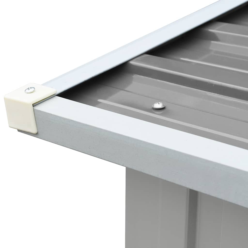 Υπόστεγο Αποθήκευσης Ξύλων Κήπου Γκρι 330x92x153 εκ. Ατσάλι