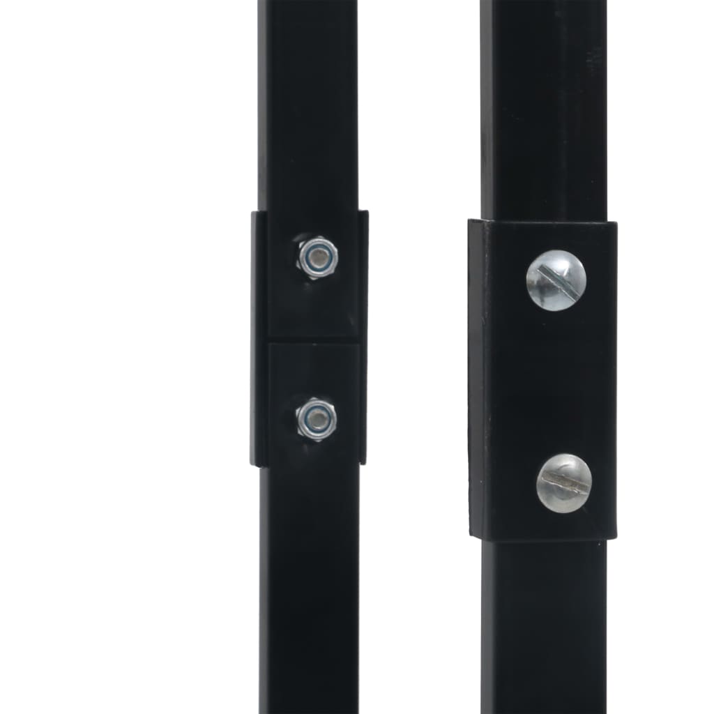 Ράφι Καυσόξυλων Μαύρο 100 x 25 x 200 εκ. Ατσάλινο