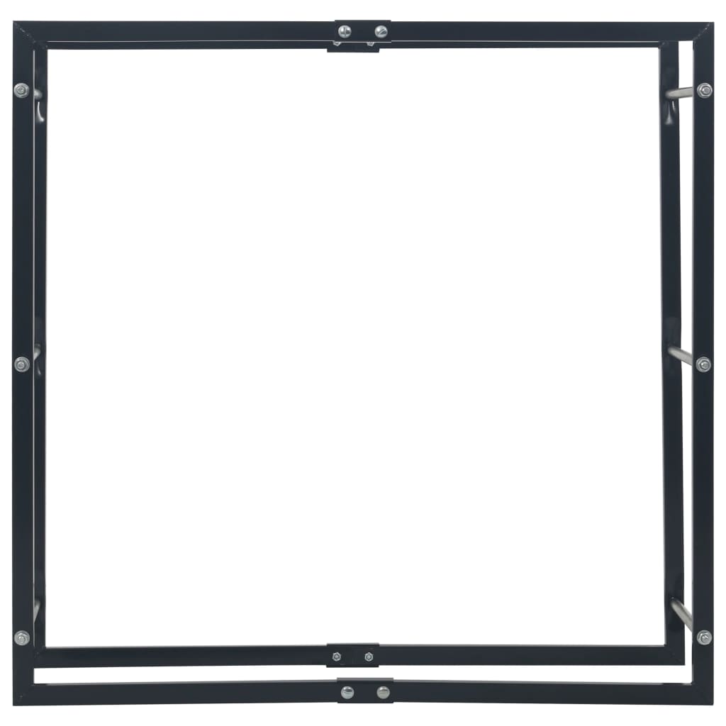 Ράφι Καυσόξυλων Μαύρο 100 x 25 x 100 εκ. Ατσάλινο