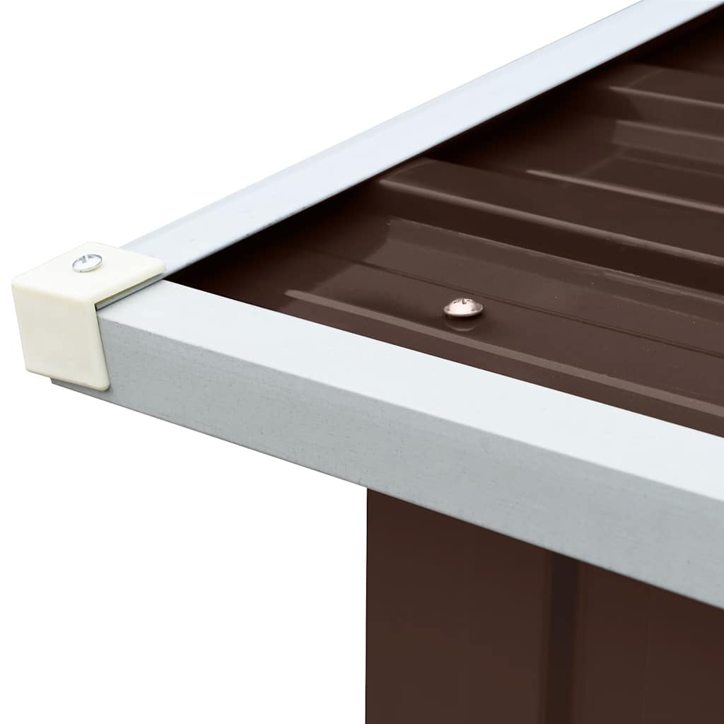 Υπόστεγο Αποθήκευσης Ξύλων Καφέ 172x91x154 εκ. Γαλβ. Ατσάλι