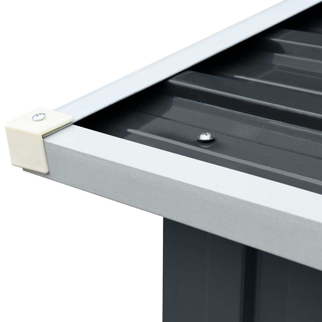 Υπόστεγο Αποθήκευσης Ξύλων Κήπου Ανθρακί 330x92x153 εκ. Ατσάλι