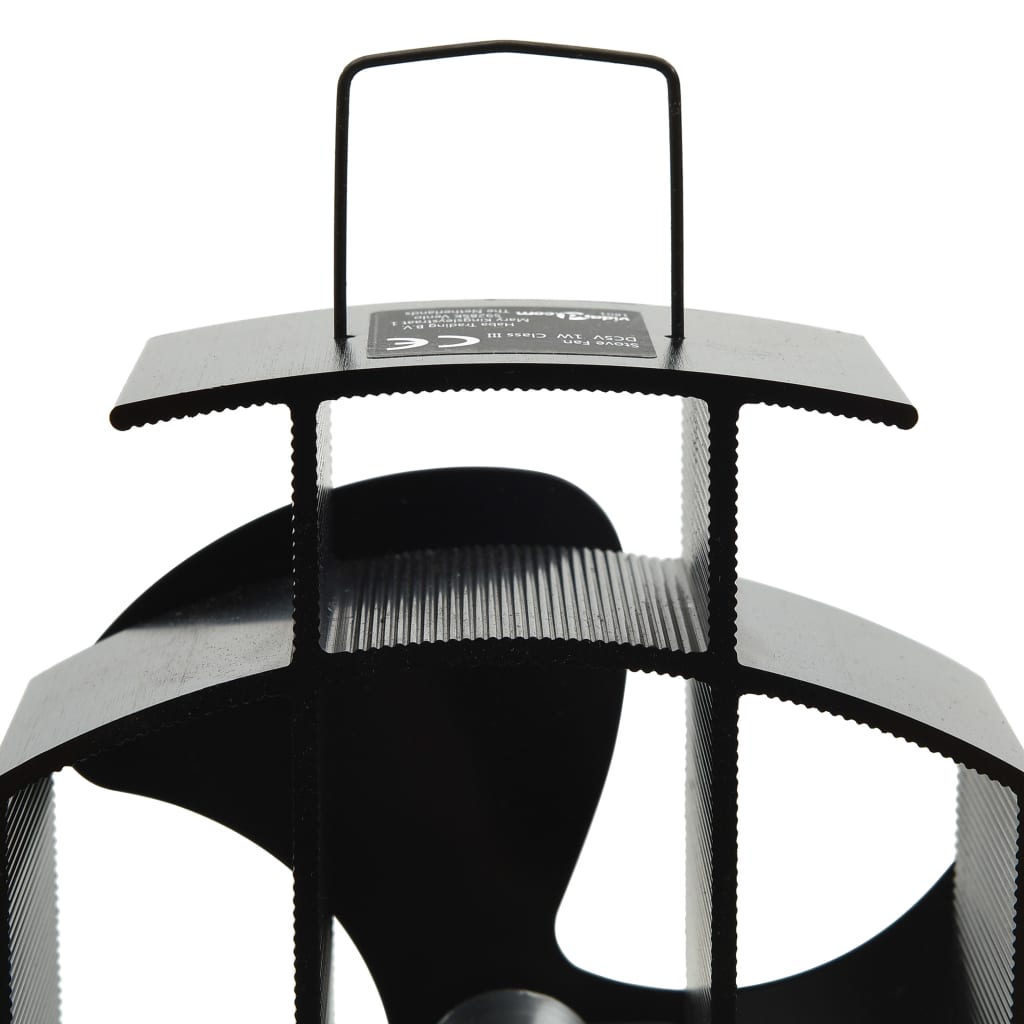 Αερόθερμο Σόμπας Μαύρο με 3 Πτερύγια