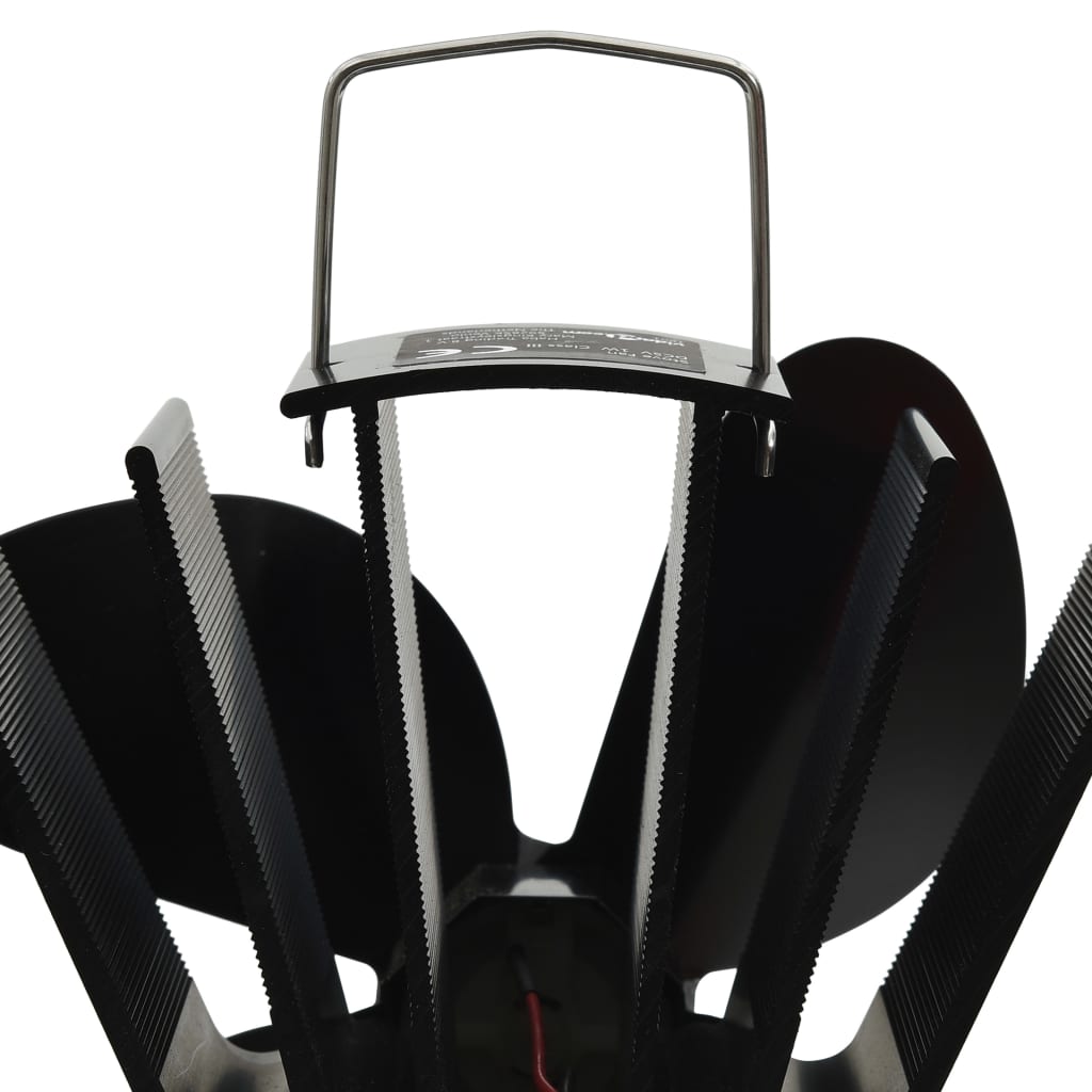 Αερόθερμο Σόμπας Μαύρο με 4 Πτερύγια