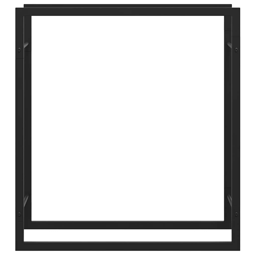 Ραφιέρα Καυσόξυλων Ματ Μαύρο 80x28x86 εκ. Ατσάλι