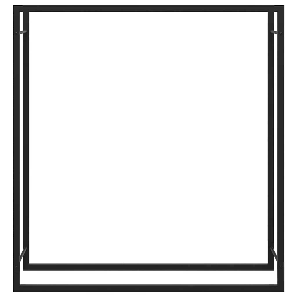 Ραφιέρα Καυσόξυλων Ματ Μαύρο 110x28x116 εκ. Ατσάλι