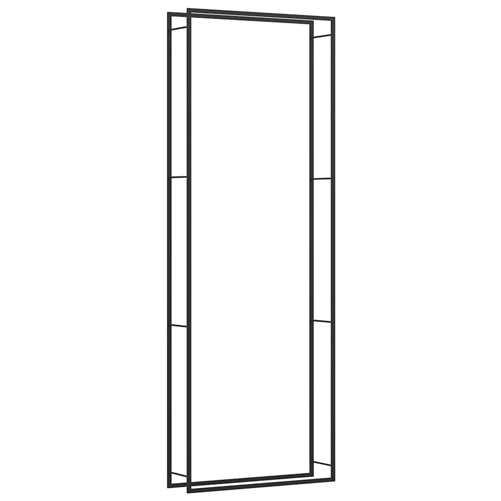 Ραφιέρα Καυσόξυλων Ματ Μαύρο 110x28x312 εκ. Ατσάλι