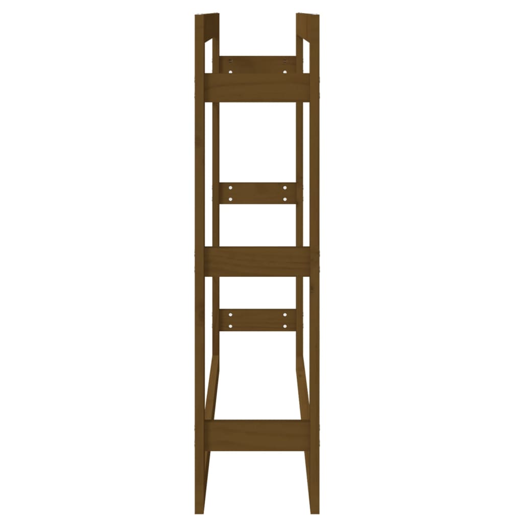 Ραφιέρα Καυσόξυλων Καφέ Μελί 100x25x100 εκ.  Μασίφ Ξύλο Πεύκου