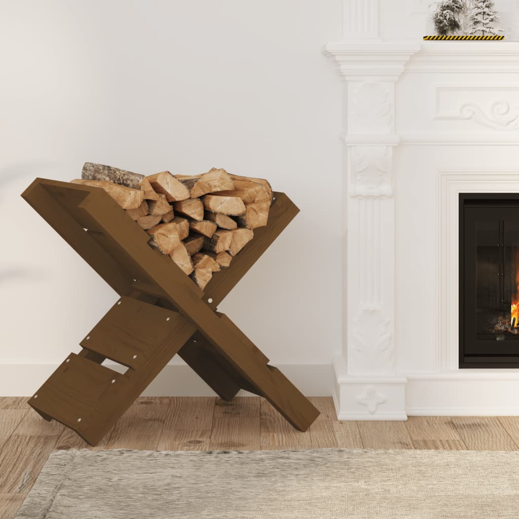 Ξυλοθήκη Καφέ Μελί 47 x 39,5 x 48 εκ. από Μασίφ Ξύλο Πεύκου