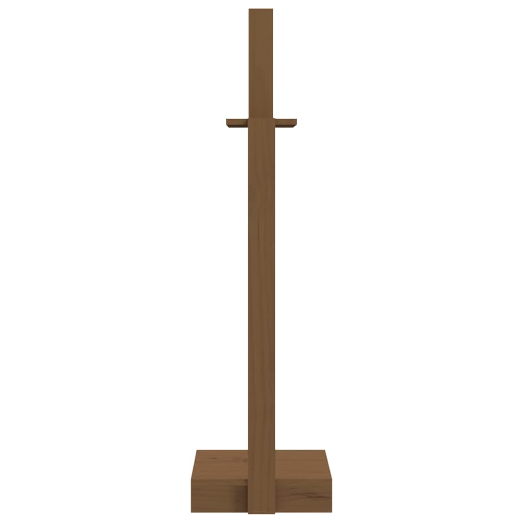 Ξυλοθήκη Καφέ μελί 33,5 x 30 x 110 εκ. από Μασίφ Ξύλο Πεύκου