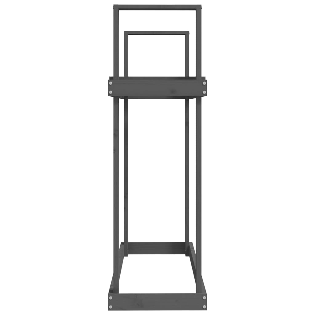 Ραφιέρα Καυσόξυλων Γκρι 110x35x108,5 εκ. από Μασίφ Ξύλο Πεύκου