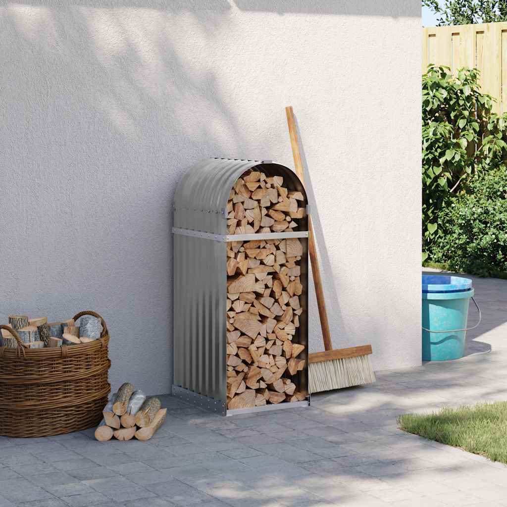 Ξυλοθήκη Ανοιχτό Γκρι 40x45x100 εκ. από Γαλβανισμένο Ατσάλι