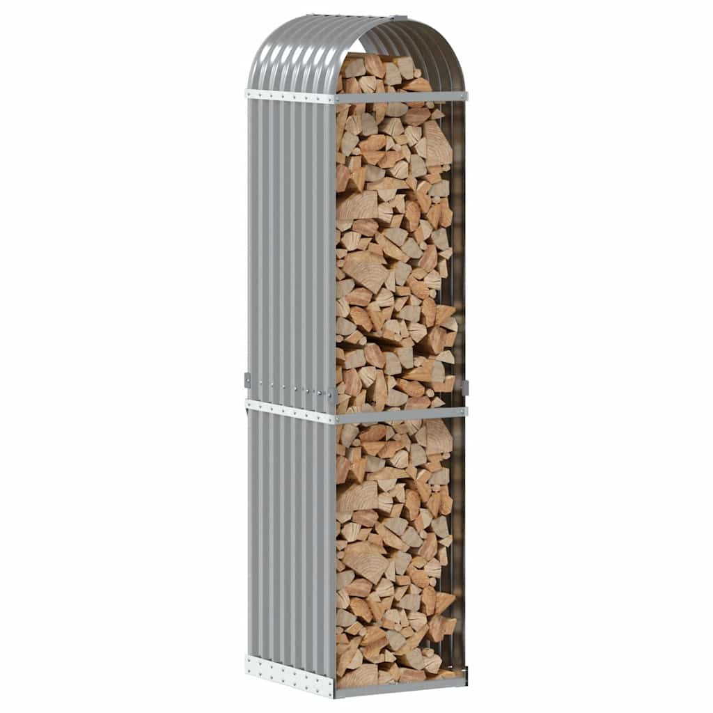 Ξυλοθήκη Ανοιχτό Γκρι 40x45x170 εκ. από Γαλβανισμένο Ατσάλι