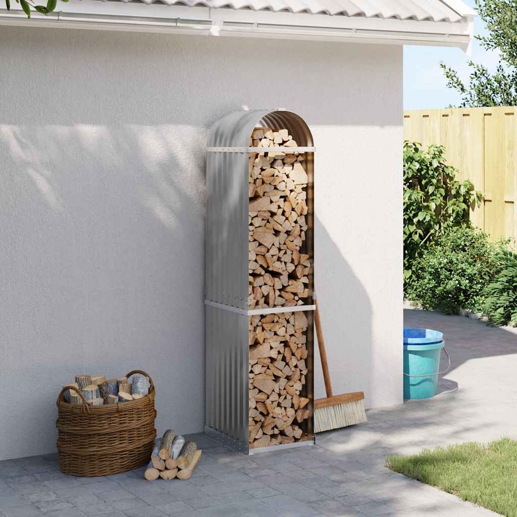 Ξυλοθήκη Ανοιχτό Γκρι 40x45x170 εκ. από Γαλβανισμένο Ατσάλι