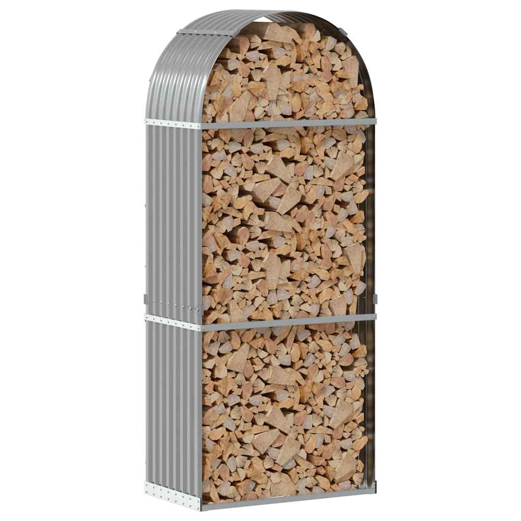 Ξυλοθήκη Ανοιχτό Γκρι 80 x 45 x 190 εκ. από Γαλβανισμένο Ατσάλι