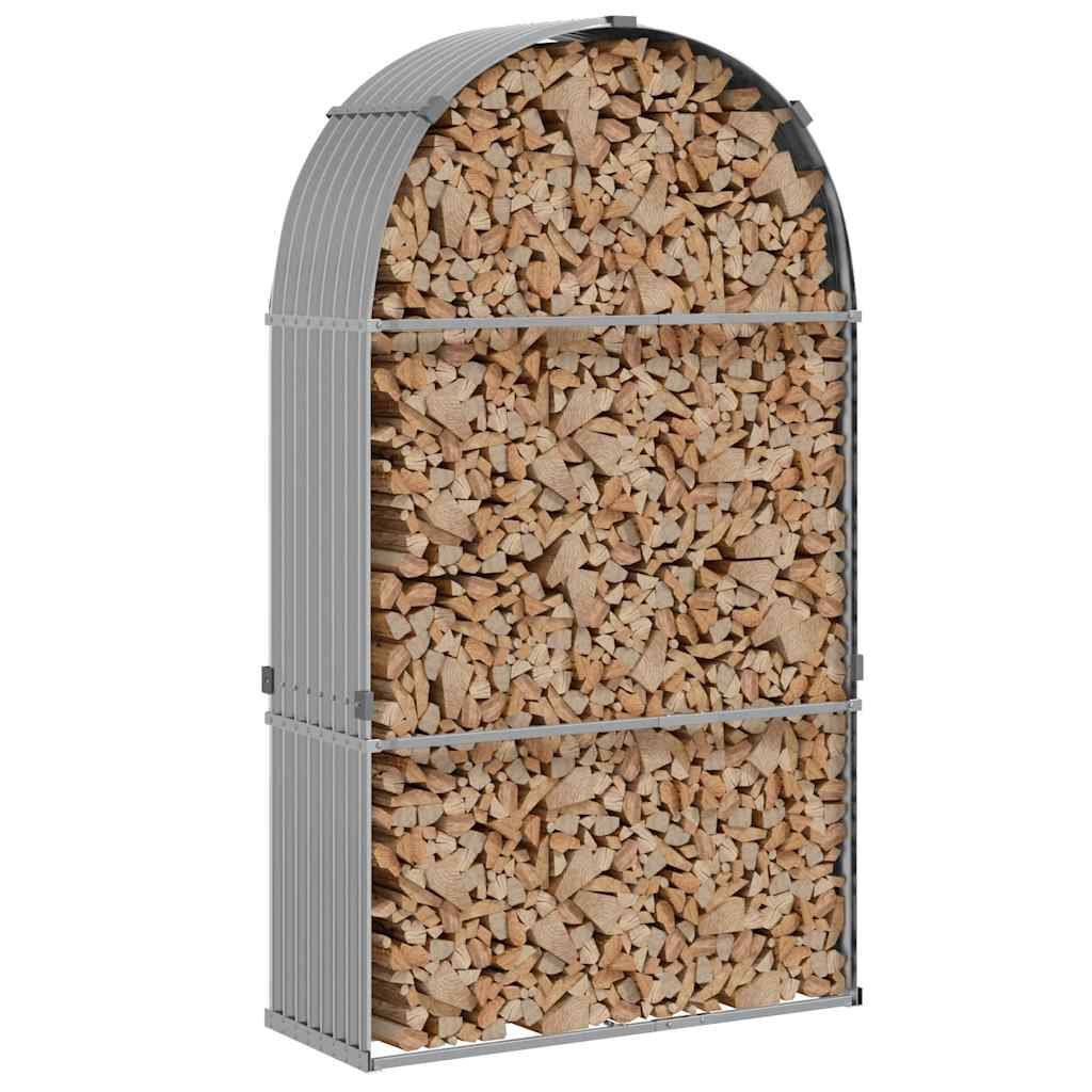 Ξυλοθήκη Αν. Γκρι 120 x 45 x 210 εκ. από Γαλβανισμένο Ατσάλι