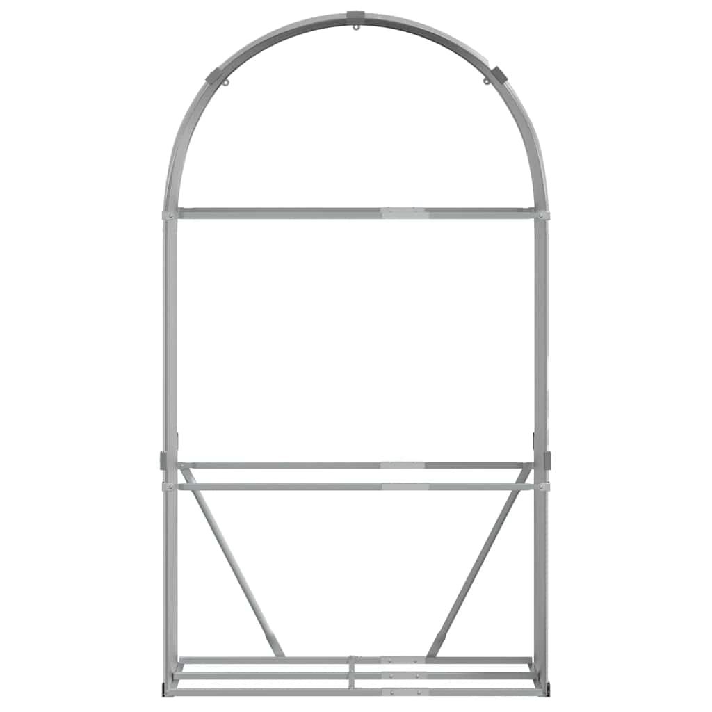 Ξυλοθήκη Αν. Γκρι 120 x 45 x 210 εκ. από Γαλβανισμένο Ατσάλι