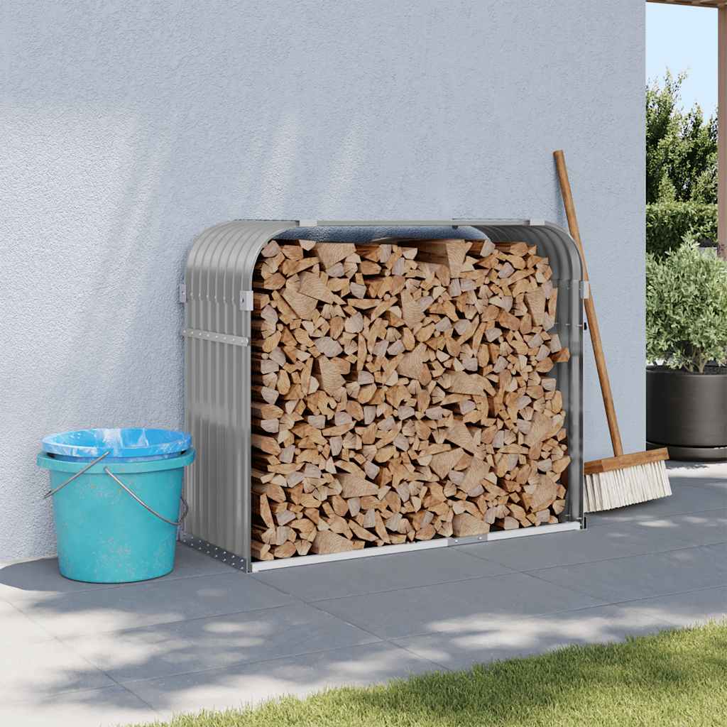 Ξυλοθήκη Αν. Γκρι 120x45x100 εκ. από Γαλβανισμένο Ατσάλι