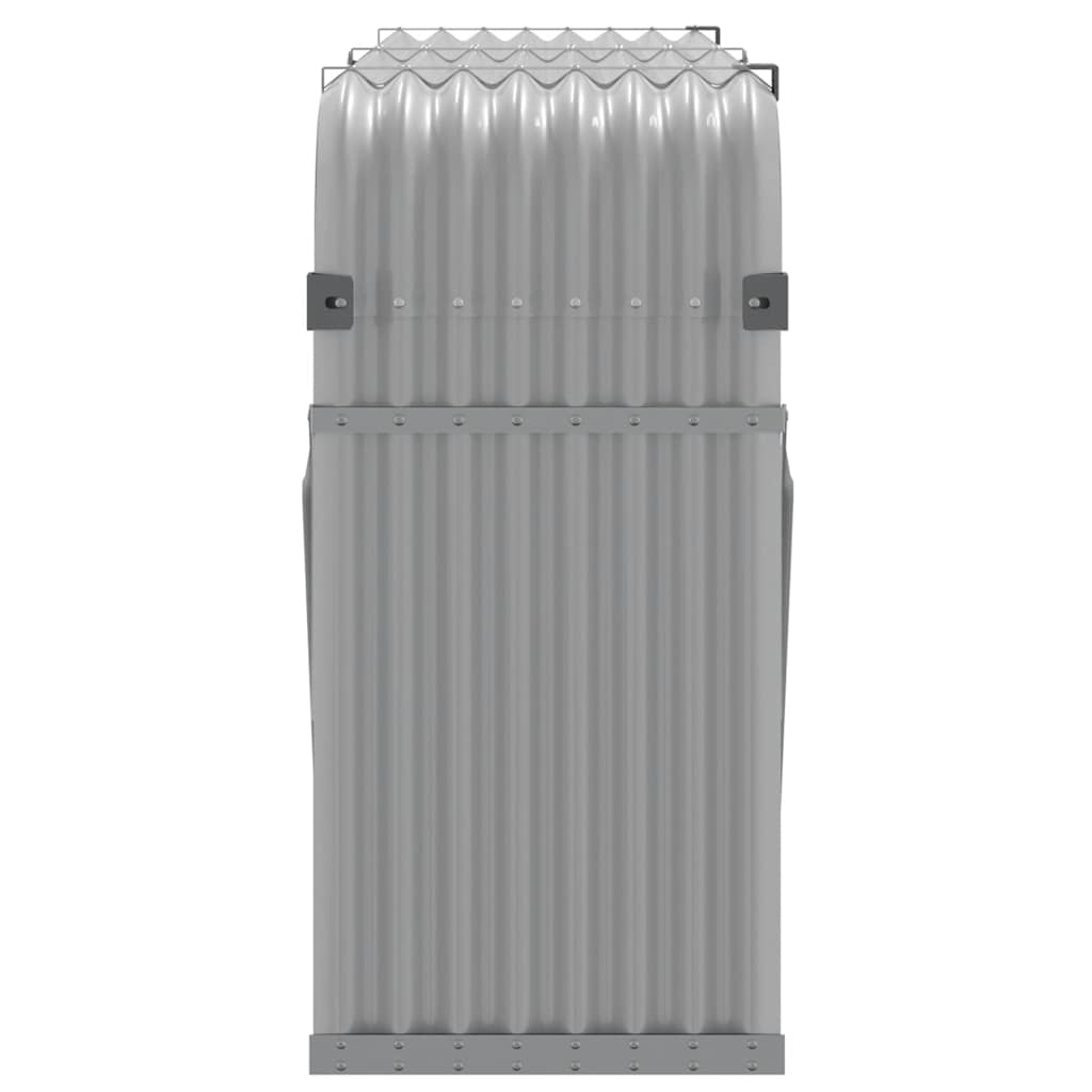 Ξυλοθήκη Αν. Γκρι 180 x 45 x 100 εκ. από Γαλβανισμένο Ατσάλι