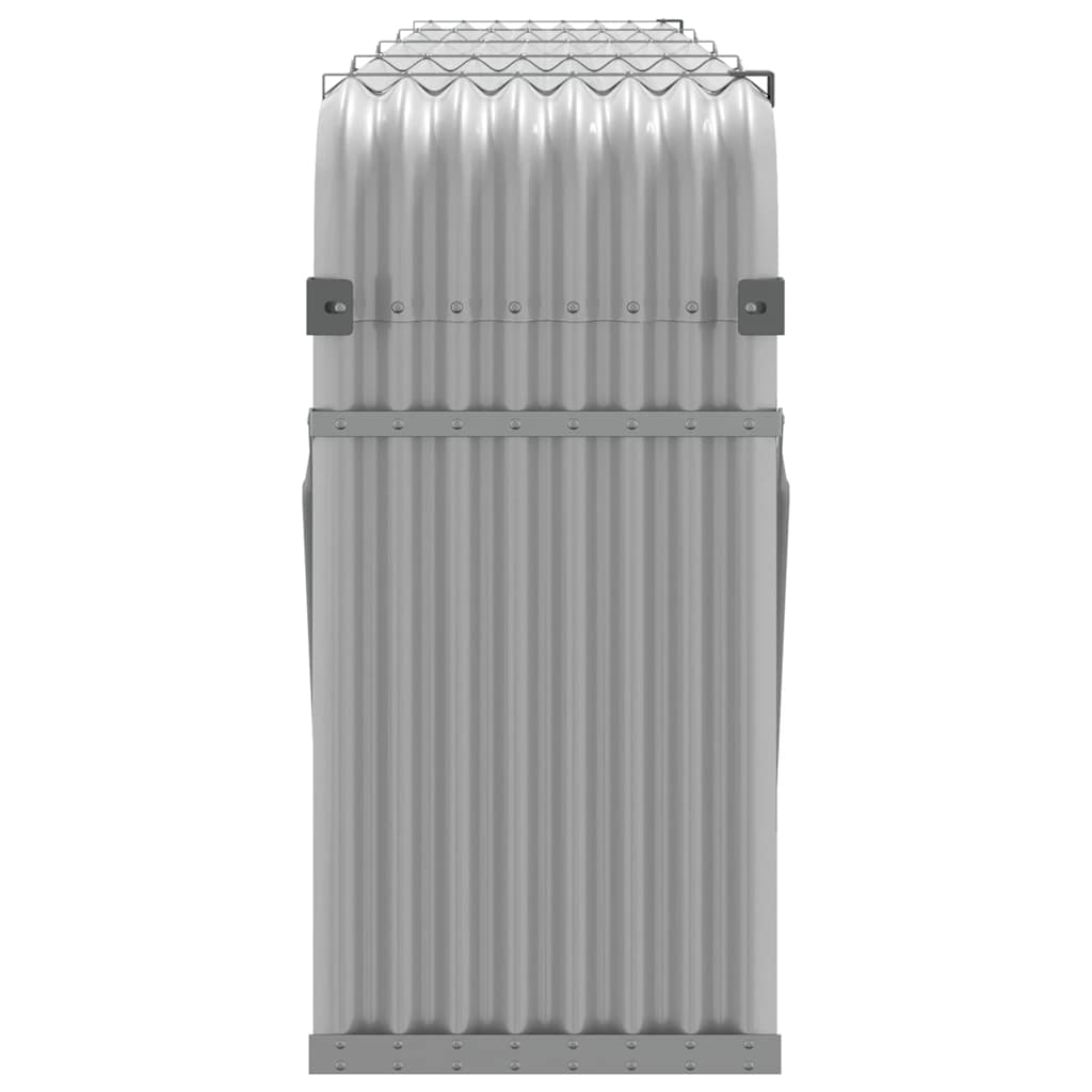 Θήκη για Κορμούς Ανοιχτό Γκρι 300x45x100 εκ. από Γαλβανισμένο Ατσάλι