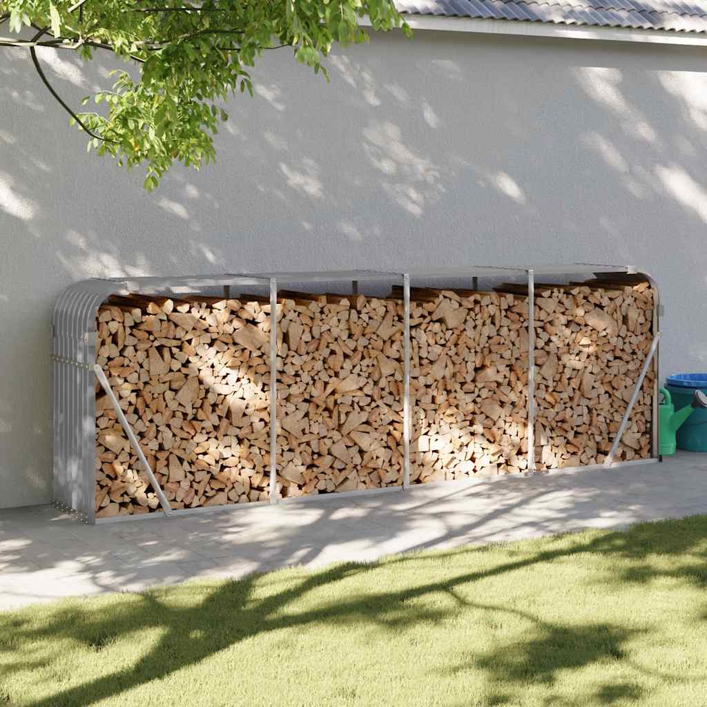 Θήκη για Κορμούς Ανοιχτό Γκρι 300x45x100 εκ. από Γαλβανισμένο Ατσάλι