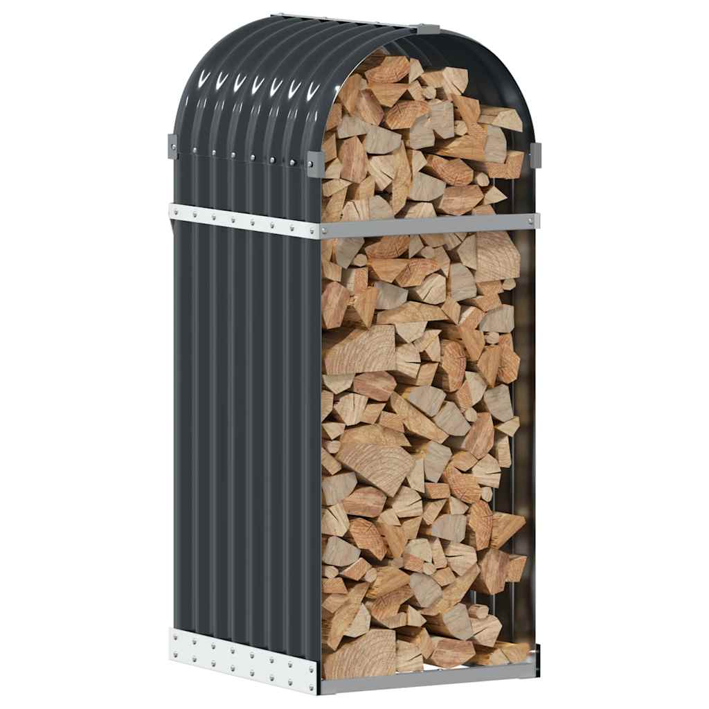 Θήκη Κορμών Ανθρακί 40x45x100 εκ. από Γαλβανισμένο Ατσάλι