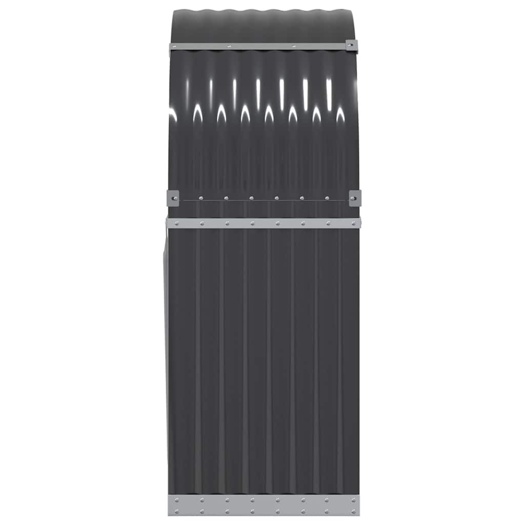 Θήκη Κορμών Ανθρακί 80x45x120 εκ. από Γαλβανισμένο Ατσάλι