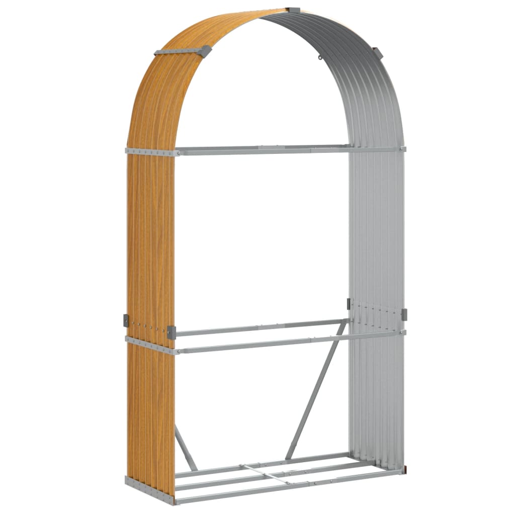 Ξυλοθήκη Ξύλινη Όψη 120x45x210 εκ. από Γαλβανισμένο Ατσάλι