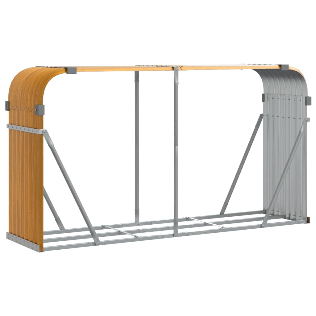 Ξυλοθήκη Ξύλινη Όψη 180x45x100 εκ. από Γαλβανισμένο Ατσάλι