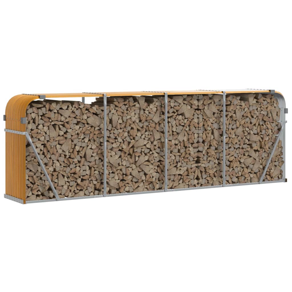 Ξυλοθήκη Ξύλινη Όψη 300x45x100 εκ. από Γαλβανισμένο Ατσάλι