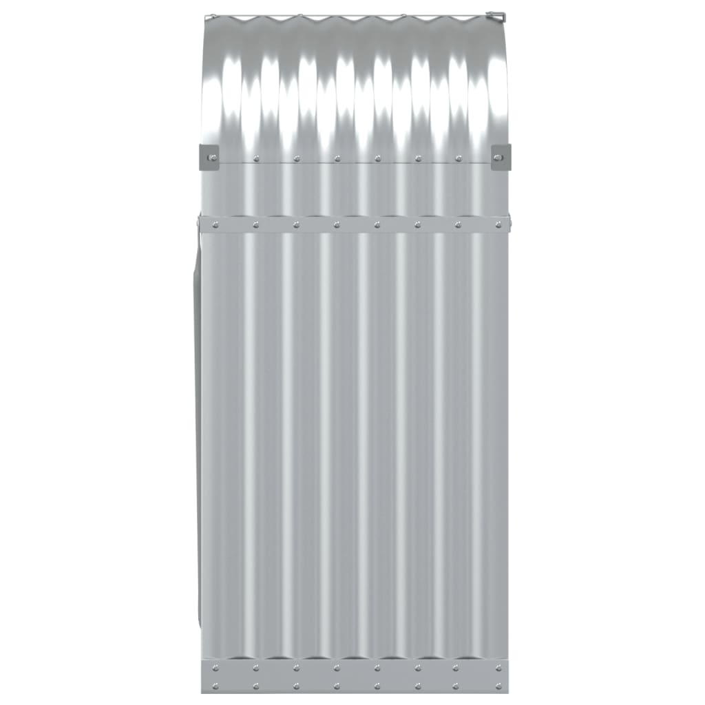 Ξυλοθήκη Ασημί 40x45x100 εκ. από Γαλβανισμένο Ατσάλι