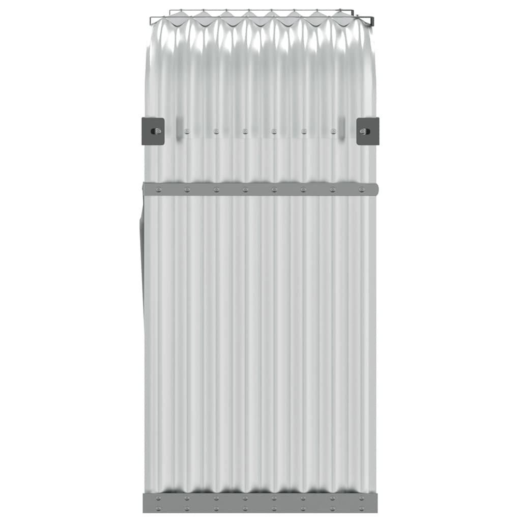 Ξυλοθήκη Ασημί 120x45x100 εκ. από Γαλβανισμένο Ατσάλι