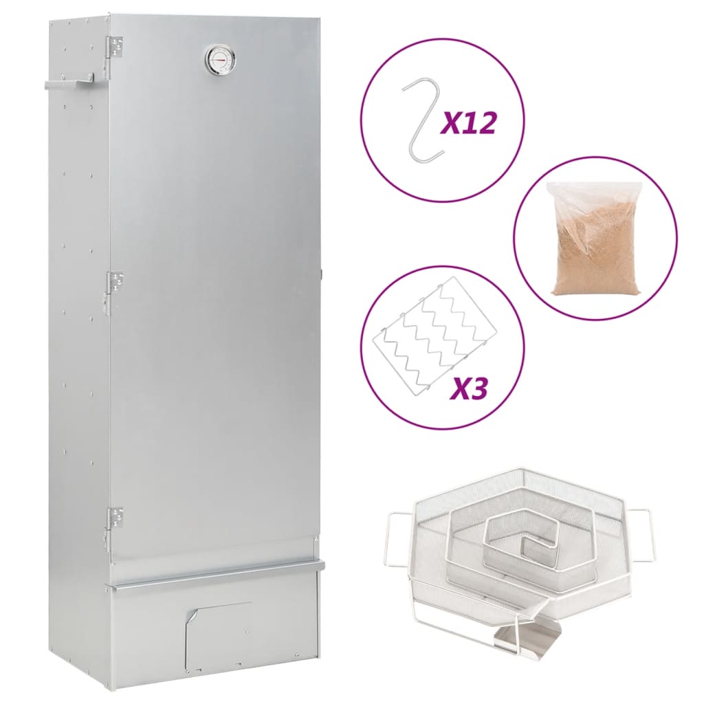 Καπνιστήριο Μπάρμπεκιου με Σύστημα Κρύου Καπνού Γαλβαν. Χάλυβας