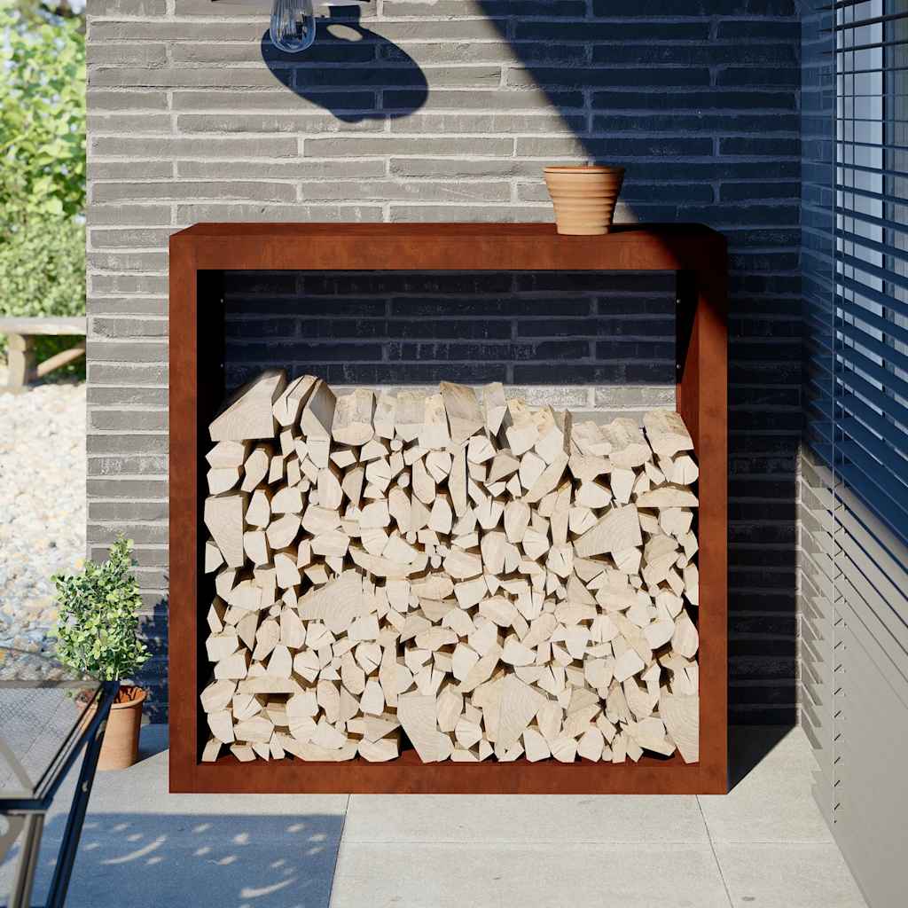 Ράφι για καυσόξυλα  100x40x100 cm Ατσάλι σκληρυθέν στον αέρα