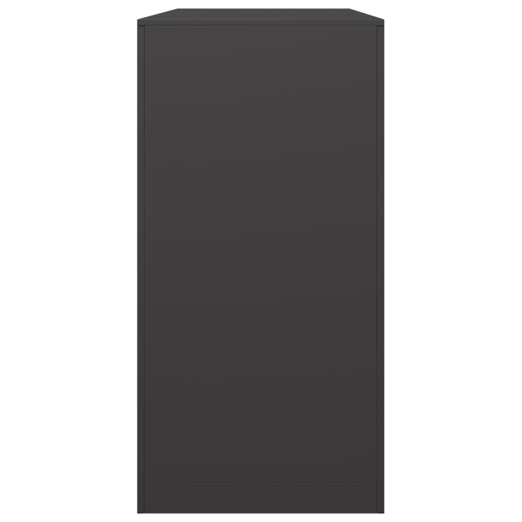 Ράφι Καυσόξυλων Μαύρο 100x40x80 εκ. Ατσάλινο