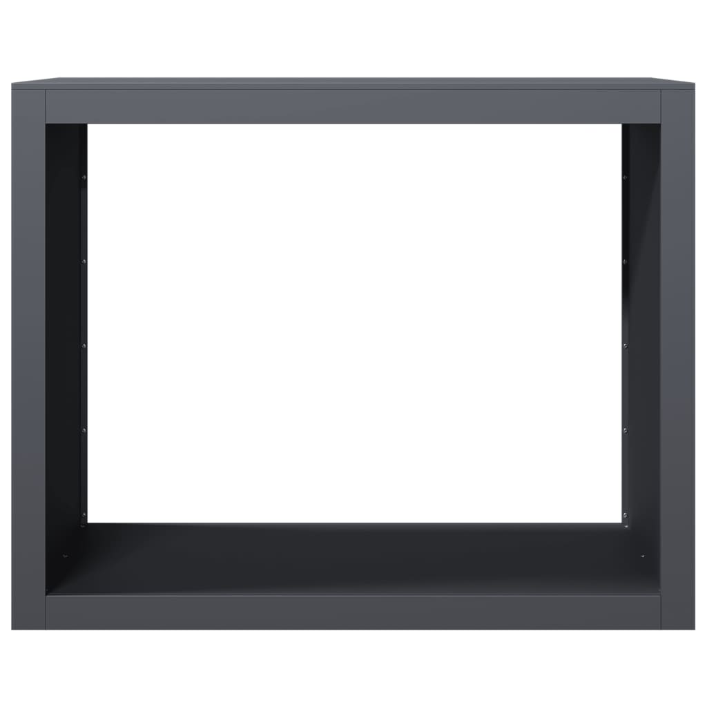 Ράφι Καυσόξυλων Ανθρακί 100x40x80 εκ. Ατσάλινο