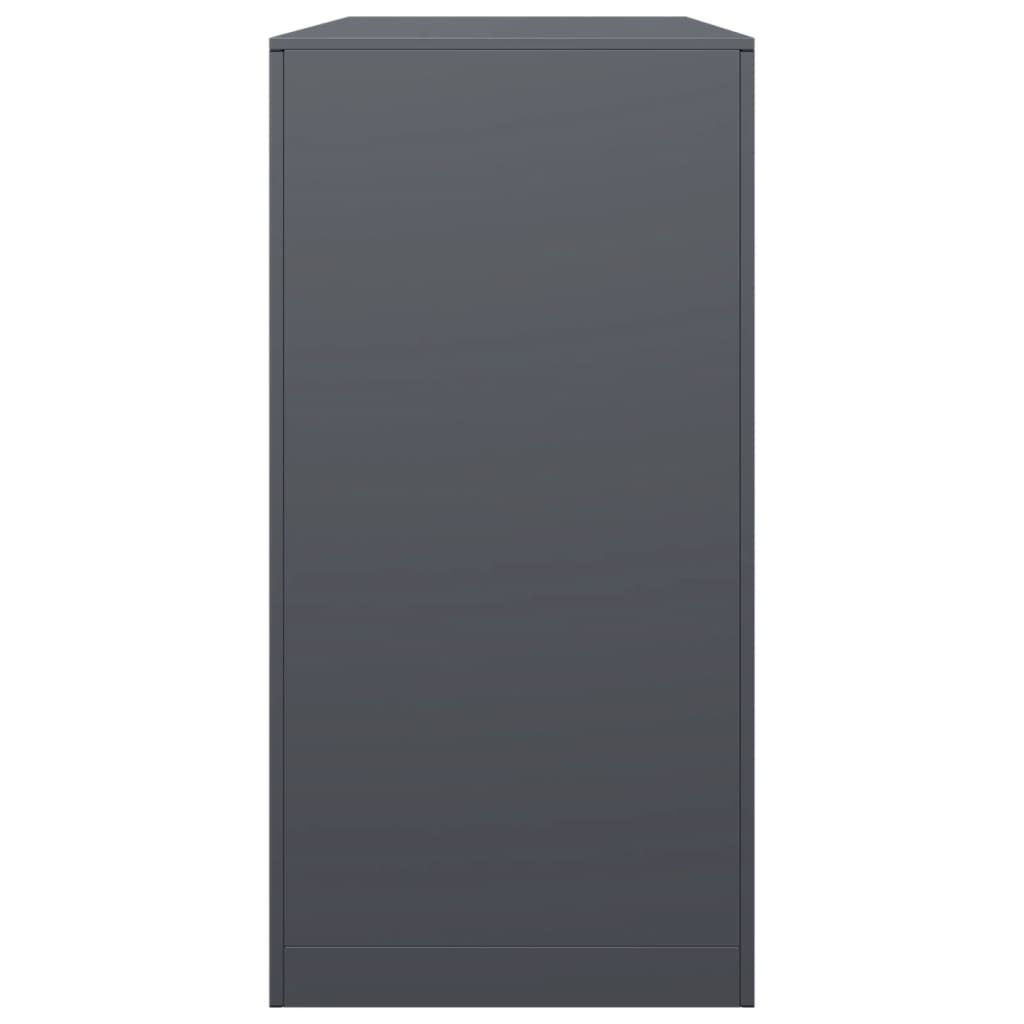 Ράφι Καυσόξυλων Ανθρακί 100x40x80 εκ. Ατσάλινο