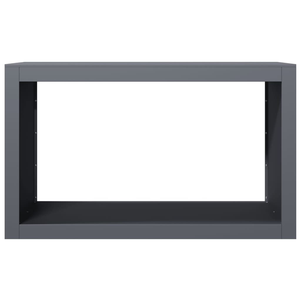 Ράφι Καυσόξυλων Ανθρακί 100x40x60 εκ. Ατσάλινο